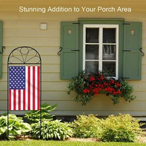 YEAHOME Garden Flag Holder Stand - Premium Metal Powder-Coated Garden Flag Arbor Weather-Proof Yard Flag Pole, Garden Flag Stakes Outdoor Decor for All Seasons Garden Flags