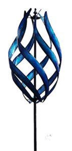 marshall home and garden stratus spinner, blue wind sculpture