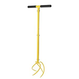 baraystus height adjustable hand tiller garden claw twist tiller cultivator tiller soil lossener lawn aerator areator loosen, rototiller, garden bed and plant box cultivator, garden tools.