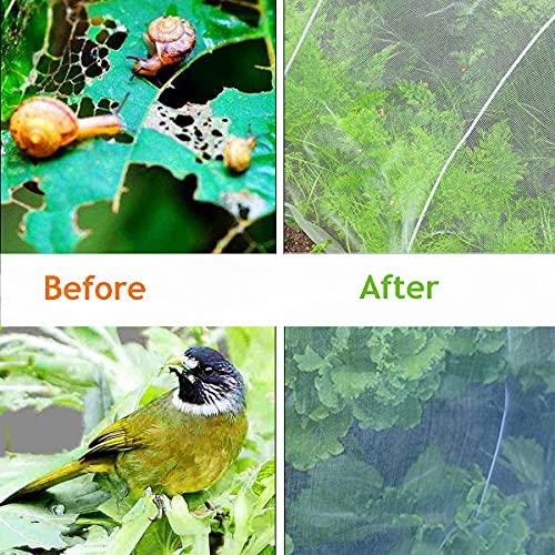 Ultra Fine Garden Mesh Netting, 6.6 x 9.9FT Bird Screen Barrier Netting, Thicken Plant Covers Protect Plant Fruits Flower Vegetable Health Growing