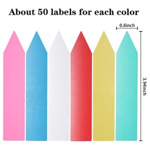 300 Pcs Plastic Plant Nursery Garden Labels 6 Colors 4 Inch Pot Marker Garden Stake Tags Waterproof Plant Markers