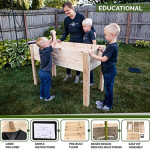 Boldly Growing Cedar Raised Planter Box with Legs – Elevated Wood Raised Garden Bed Kit – Grow Herbs and Vegetables Outdoors – Naturally Rot-Resistant - Unmatched Strength Lasts Years (4x2)