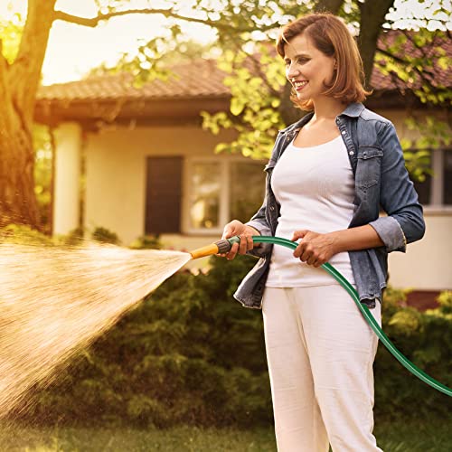 Worth Garden Long Hose 3/4 in. x 50 ft. No leak, Durable and Lightweight Green PVC Garden Water Hose with Solid Aluminum Hose Fittings, Male to Female Fittings, 8 YEARS WARRANTY