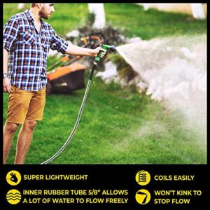 Bionic Steel PRO Garden Hose - 304 Stainless Steel Metal 75 Foot Garden Hose – Heavy Duty Garden Hose Lightweight, Kink-Free, Stronger Than Ever with Brass Fittings and On/Off Valve – 2021 Model