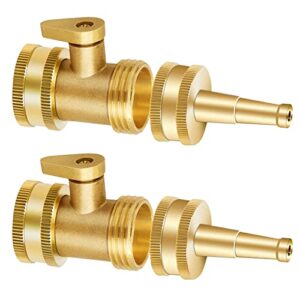 jet nozzle water hose high pressure with garden hose shutoff valve brass heavy duty 3/4″ ght connector 4 pack
