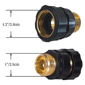 Hourleey 3/4 Inch Garden Hose Quick Connector, 4 Pcs Female & 8 Pcs Male of No Leak Quick Connect Hose Fittings