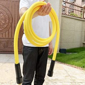 ZILIM Hybrid Lead In Garden Water Hose 5/8 in X 6FT, Heavy-duty Super Flexible with Swivel Grip Handle Female and 3/4" GHT Solid Brass Fittings, Operate 160 PSI