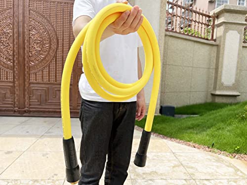 ZILIM Hybrid Lead In Garden Water Hose 5/8 in X 6FT, Heavy-duty Super Flexible with Swivel Grip Handle Female and 3/4" GHT Solid Brass Fittings, Operate 160 PSI