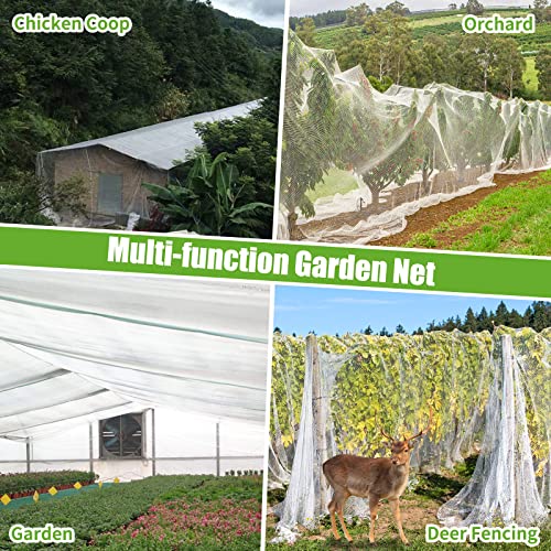 JIFTOK Ultra Fine Garden Mesh Netting, 8×24FT Plant Covers Insect Bird Protection Netting for Vegetable Fruits Flowers Crops Greenhouse Row Cover Raised Garden Bed Cover Screen Netting