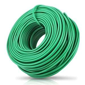 ydsl 100 feet soft tie for plants, green twist garden ties gardening supplies for supporting climbing plants, tomatoes, vegetables, (diameter – 2.5mm)