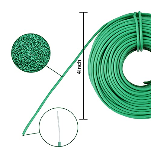 YDSL 100 Feet Soft Tie for Plants, Green Twist Garden Ties Gardening Supplies for Supporting Climbing Plants, Tomatoes, Vegetables, (Diameter - 2.5MM)