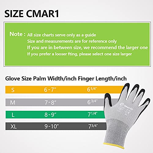 eMerit Bamboo Garden Gloves for Women, Nitrile Coated Working Glove for Gardening, Fishing, Clamming… (2, M)