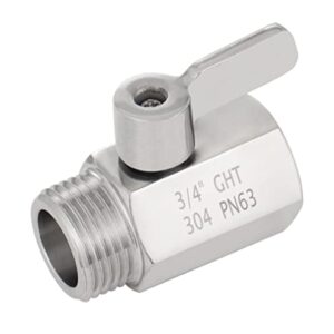 Stainless steel Garden Hose Shut Off Valve, 3/4"GHT Female × 3/4"GHT Male