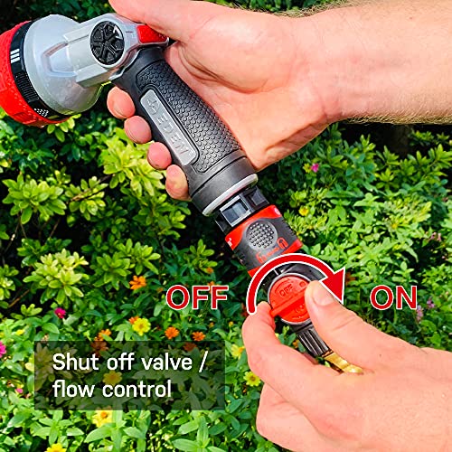 Eden 93218 Premium Garden Connect with Shutoff Valve and Water Stop & Lock Feature Quick Release Kit Hose Fittings and Adapters, (3 Sets/ 9 Pc)