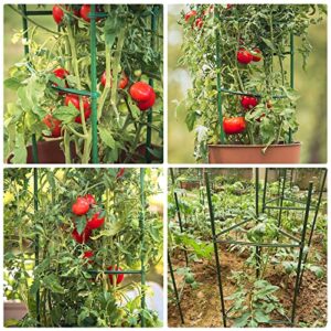 Odree 4 Pack Tomato Cages for Garden, 4ft Plant Support Garden Stakes, Garden Stakes Tomato Cage, Garden Trellis Stakes for Climbing Plants Vegetable