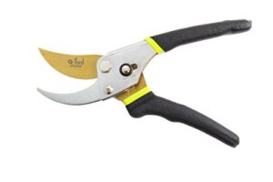 q-yard qy-731l traditional bypass pruning 8.5″ titanium blade- handheld gardening tools shears