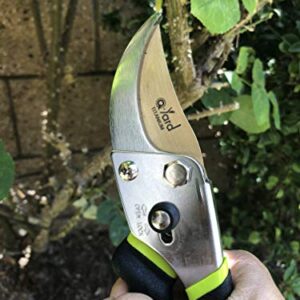 Q-yard QY-731L Traditional Bypass Pruning 8.5" Titanium Blade- Handheld Gardening Tools Shears