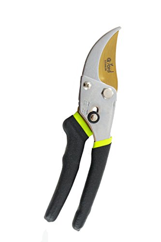 Q-yard QY-731L Traditional Bypass Pruning 8.5" Titanium Blade- Handheld Gardening Tools Shears