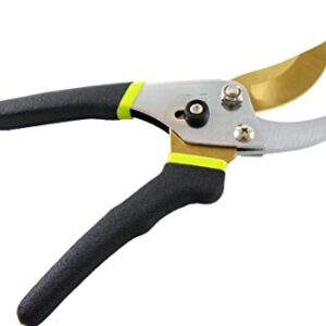 Q-yard QY-731L Traditional Bypass Pruning 8.5" Titanium Blade- Handheld Gardening Tools Shears