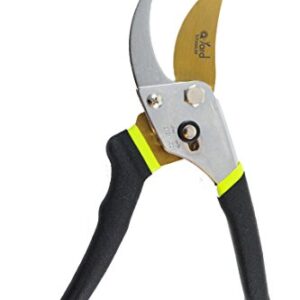 Q-yard QY-731L Traditional Bypass Pruning 8.5" Titanium Blade- Handheld Gardening Tools Shears