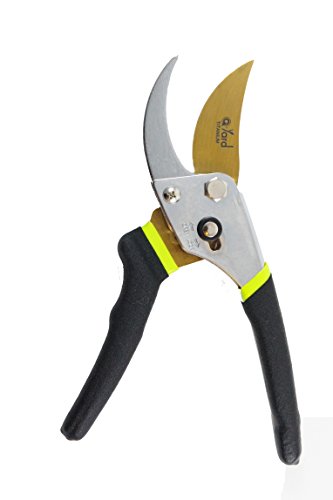 Q-yard QY-731L Traditional Bypass Pruning 8.5" Titanium Blade- Handheld Gardening Tools Shears