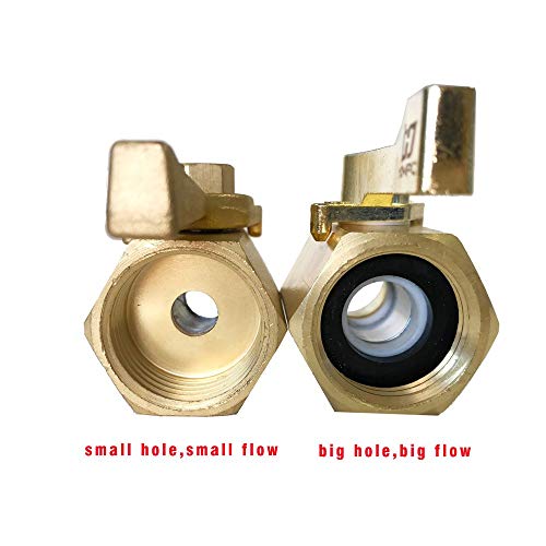 HQMPC Super Heavy Duty 3/4" Brass Shut Off Valve Garden Hose Shut Off Valve Garden Hose Connector 1 PC