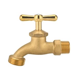 EFIELD Outdoor Garden Hose Faucet/Valve 1/2" Male NPT Inlet ×3/4" Male GHT Threaded Garden Hose Outlet/Connector