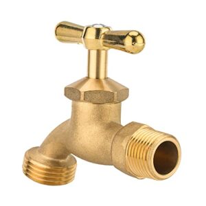 EFIELD Outdoor Garden Hose Faucet/Valve 1/2" Male NPT Inlet ×3/4" Male GHT Threaded Garden Hose Outlet/Connector