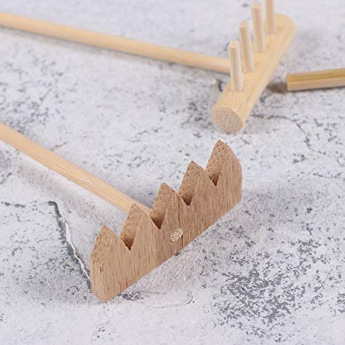 EXCEART 4 Pcs Mini Zen Sand Rakes DIY Sand Zen Garden Tools for Office Tasteful and Elegant Zen Garden Accessories for Home Gift Garden Decor