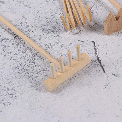 EXCEART 4 Pcs Mini Zen Sand Rakes DIY Sand Zen Garden Tools for Office Tasteful and Elegant Zen Garden Accessories for Home Gift Garden Decor