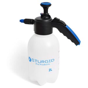 STURGID 82023 Hand Held Pump Sprayer for Lawns and Gardens or Cleaning Decks, Siding and Concrete - 1/2 Gallon (2L) with Pressure Release Valve