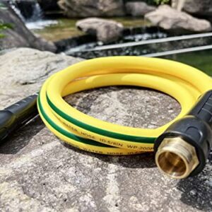 ZILIM Hybrid Lead In Garden Water Hose 5/8 in X 10FT, Heavy-duty Super Flexible with Swivel Grip Handle Female and 3/4" GHT Solid Brass Fittings, Operate 160 PSI