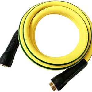 ZILIM Hybrid Lead In Garden Water Hose 5/8 in X 10FT, Heavy-duty Super Flexible with Swivel Grip Handle Female and 3/4" GHT Solid Brass Fittings, Operate 160 PSI