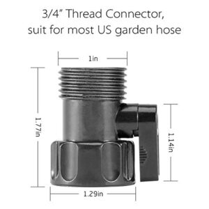 Cosweet 12 Pack 3/4'' Plastic Garden Hose Shut Off Valve- Standard Water Shutoff Valve Shut-Off Ball Valve Thread Connector Coupling for Telescopic Water Pipe Water Gun Valve Control