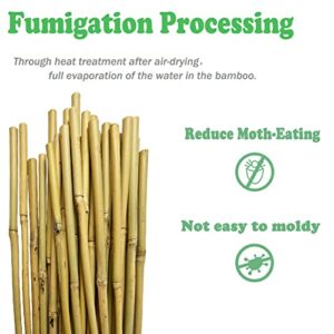 Jollybower 16 in Bamboo Stakes, Plant Stakes, Natural Garden Stakes for Tomato, Bean, Flowers,Trees Potted and Climbing Plant Support-Pack of 30 Bamboo Stick, Diameter of 1/4”