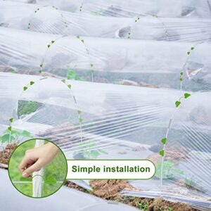 XYADX Greenhouses for Outdoors Garden Stakes Greenhouse Hoops 3.5 Ft Long DIY Greenhouse Hoops for Garden Netting and Greenhouse Hoops for Raised Beds with Greenhouse Clamps - 50PCS