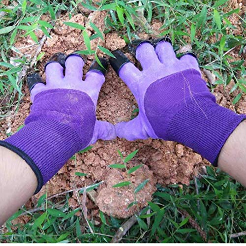 Famoy Claw Gardening Gloves, Garden Claw Glove for Women Gift (Purple 1 Pair)