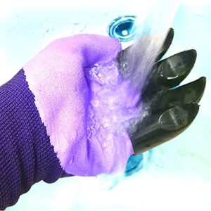 Famoy Claw Gardening Gloves, Garden Claw Glove for Women Gift (Purple 1 Pair)