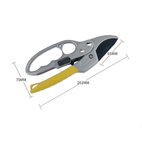 DAMOTEC Hand Pruner， Pruning Shear，(LZ-011Y)Garden clippers, snip scissors, ratchet pruning shears, work 3 times easier, gardening tools, sharp garden scissors, arthritis weak hand snips