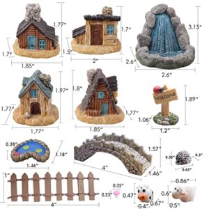 BEZALEL Fairy Garden Accessories - Upgrade Fairy Garden Kit Fairy Garden Supplies Miniatures Figurines for Micro Landscape Plant Pots Bonsai Craft Decor Terrarium Decor - Fairy Garden Decor 25pcs