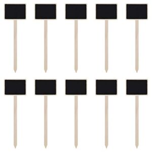 heallily 10pcs mini wood chalkboard stakes nursery garden plant tags nursery garden plant markers tag gardening plant labels signs for herbs flowers vegetables