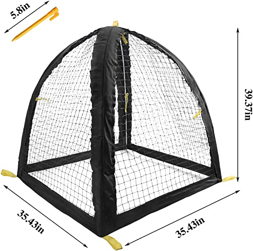 Large Pest Guard Cover-35 x35 x 39 Inch Pest Guard Tent with Stakes-Garden Plants Cloche Tent for Protect Plants Vegetables Fruits Shrubs from Squirrel Bird Eating (L)