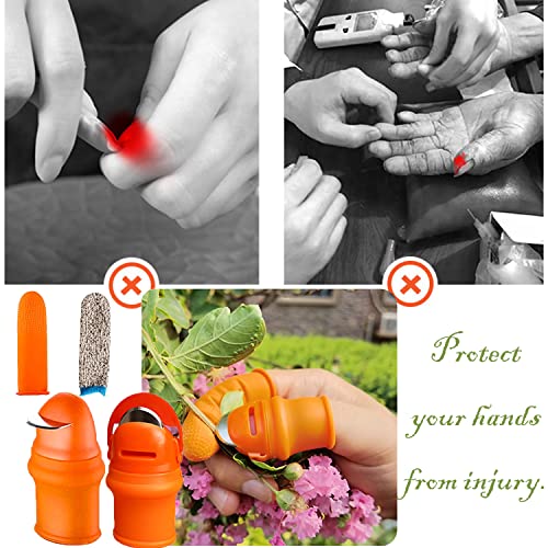 18PCS Garden Silicone Thumb Knife Tools,Vegetable Fruit Picking Knife,Separator Finger Knife Harvesting Plant Cutter Tool for Trimming Garden Plants,Fruit,Vegetables