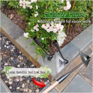 MXJIAELE Garden Hoe Edger Weeder Hollow Hoe Gardening Tool All-Steel Hardened Hollow Hoes Weeding Portable Household Vegetable Garden Shovel, Soil loosening Planting Tool can be Used for Extended use