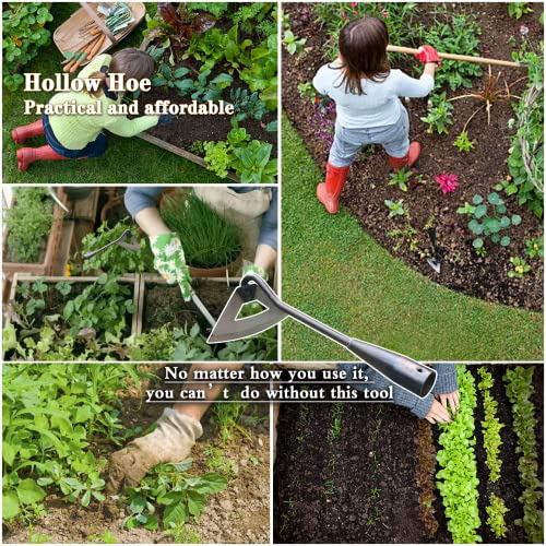 MXJIAELE Garden Hoe Edger Weeder Hollow Hoe Gardening Tool All-Steel Hardened Hollow Hoes Weeding Portable Household Vegetable Garden Shovel, Soil loosening Planting Tool can be Used for Extended use