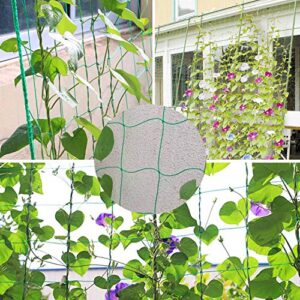 2 Pack Garden Plant Trellis Netting, (6 Feet x 16.5 Feet) Heavy-Duty Plant Support Vine Net for Climbing Plants, Garden Trellis Net for Plant Growing Flexible String Net