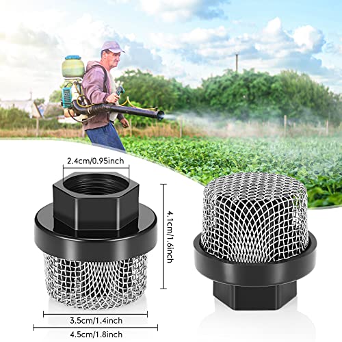 Nuanchu 2 Pcs Hose Inlet Strainer Filter Inlet Suction Strainer Garden Hose Strainer Filter Pump Inlet Strainer Sprayer Filter 7/8 Thread for Sprayer 390 395 495