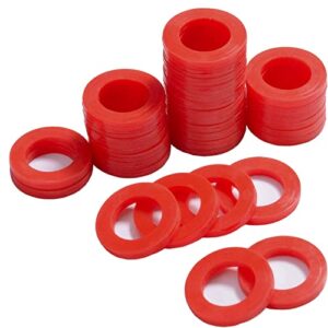 cpwufiyd outdoor garden hose silicone washer gasket, 40pcs red o-rings silicone washer gasket combo pack for 3/4 inch garden hose and water faucet