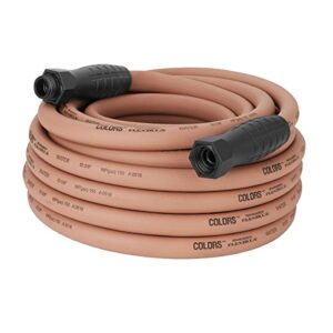 flexzilla colors garden hose with swivelgrip, 5/8 in. x 50 ft., drinking water safe, red clay – hfzc550tcs