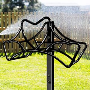 Artigarden Outdoor Garden Freestanding Hose Holder Stand, Heavy Duty Metal Water Pipe Storage Rack Stake for Backyard, Black